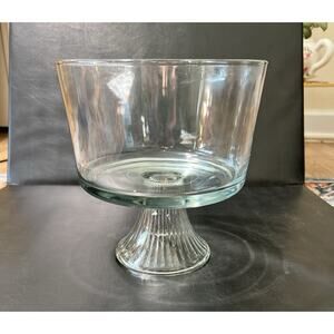 9"x 8" Anchor Hocking Monaco Footed Trifle Bowl Excellent Condition!
